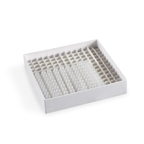 
  
	
    
	
    Cardboard Freezer Box for PCR Tubes, 5-1/4" x 5-1/4" x 1"; with 196-Place Divider , 20/pack
